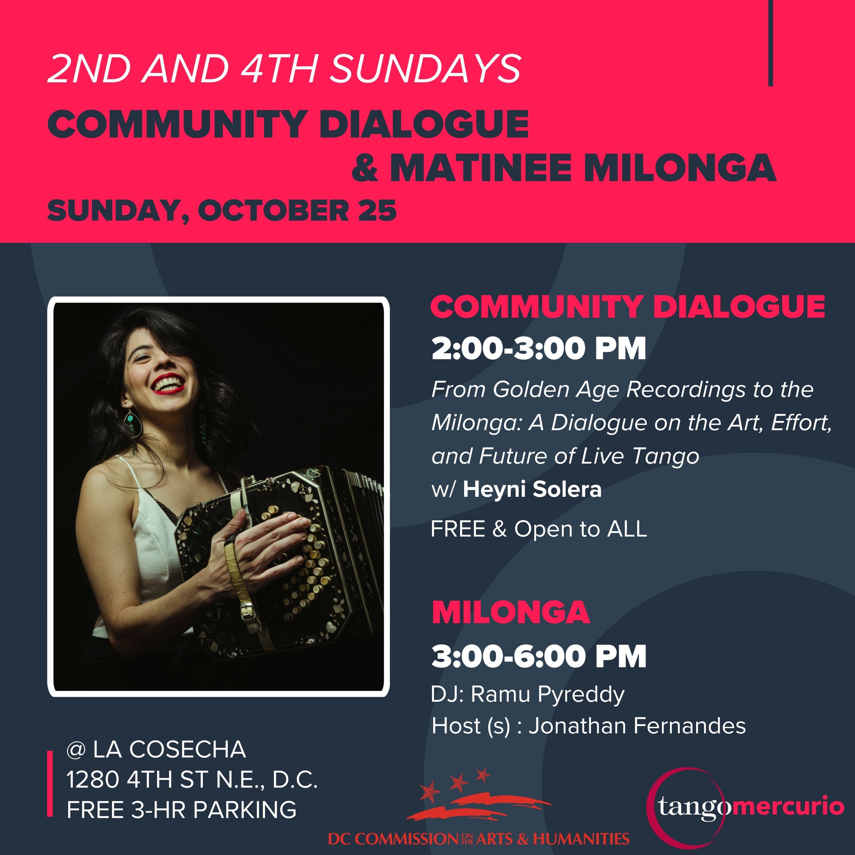 Community Dialogue & Matinee Milonga